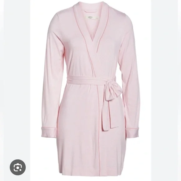 UGG Aldridge Mini-Striped Knit Wrap Robe - Picture 3 of 16